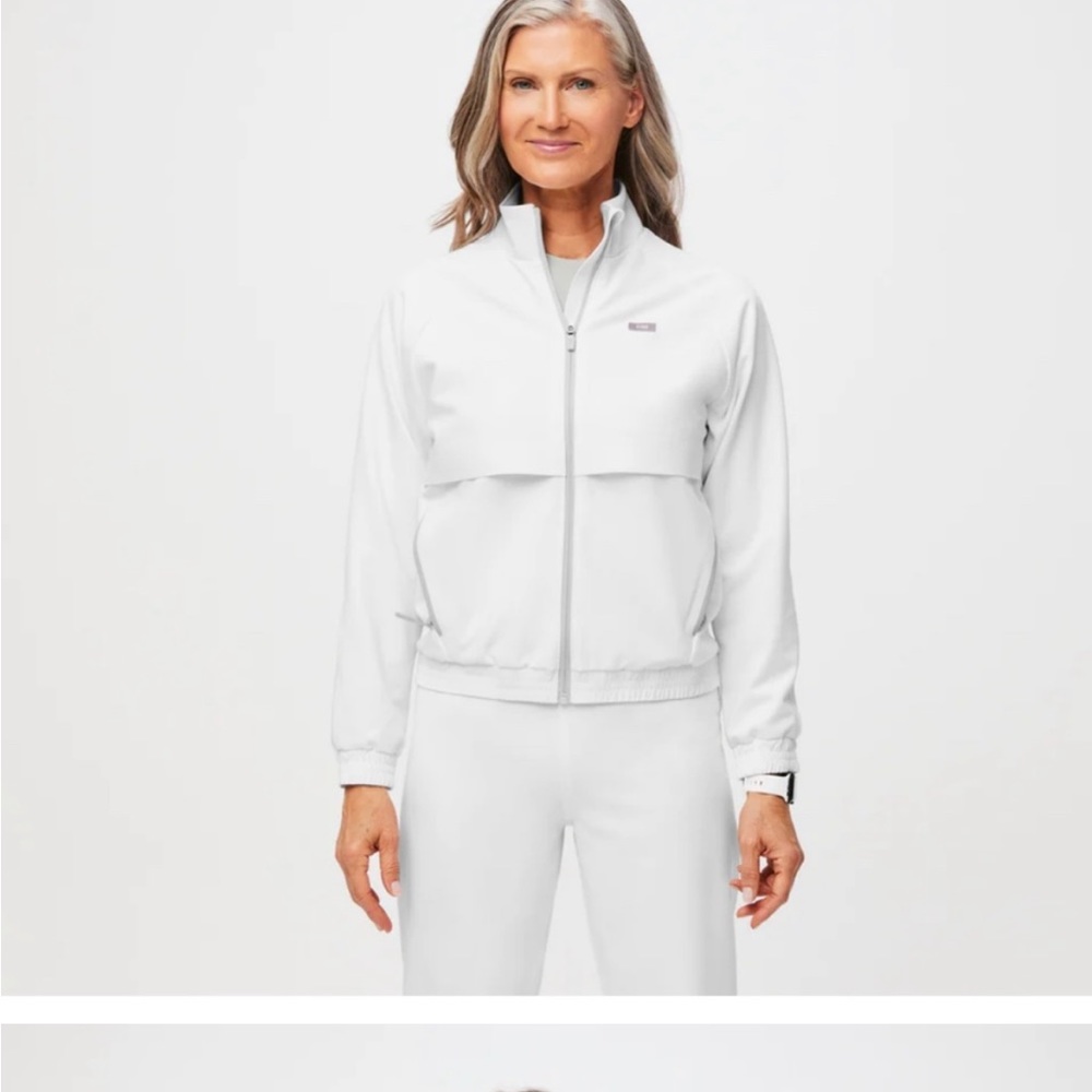 Optic white sydney scrub jacket